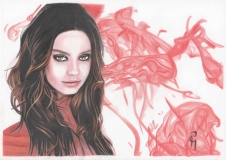 Mila Kunis, abstrakt, Schauspielerin