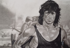 Sylvester Stalone, aus dem Film Rambo