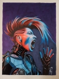 Frau im Cyberpunk-Stil, 3